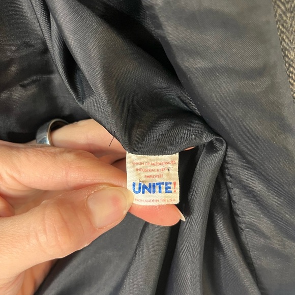 Ralph Ralph Lauren Vintage Union Blazer Gray Herringbone 3 Button Women’s Sz 8 - Picture 11 of 12